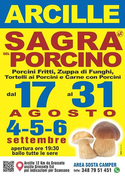 Sagra del Porcino ad Arcille 2026 Festa