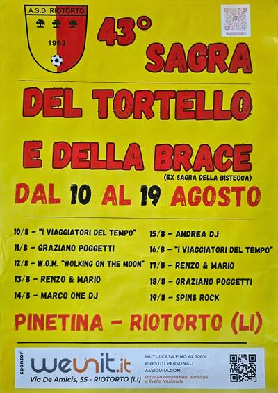 Sagra del Tortello e della Brace a Riotorto 2026 Piombino