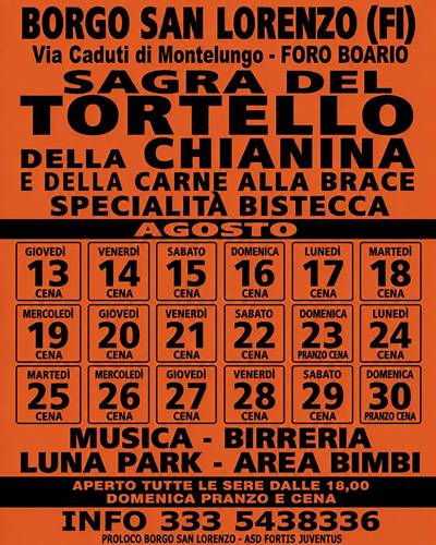Sagra Tortello Chianina Carne alla Brace Borgo San Lorenzo 2026