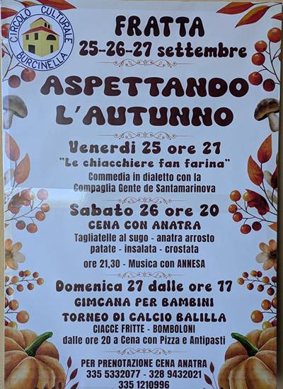 Aspettando l'Autunno a Sant'Agata di Fratta 2026