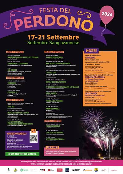 Festa del Perdono a San Giovanni Valdarno 2026