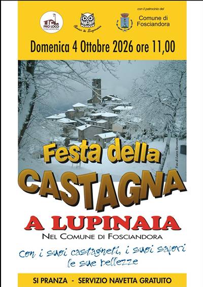 Festa della Castagna a Lupinaia 2026 Fosciandora