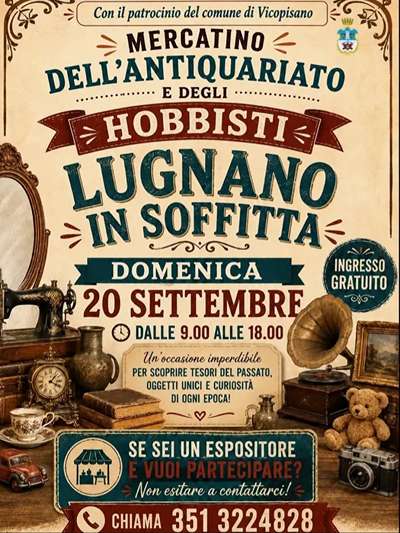 Mercatino Lugnano in Soffitta a Vicopisano Settembre 2026