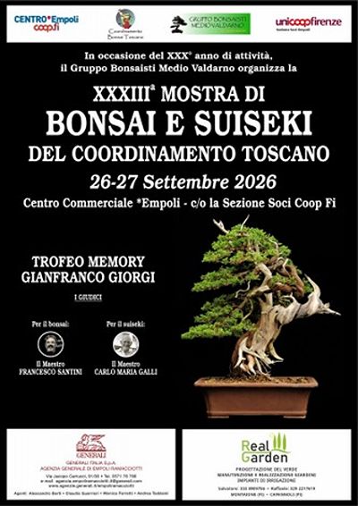 Mostra di Bonsai e Suiseki a Empoli 2026
