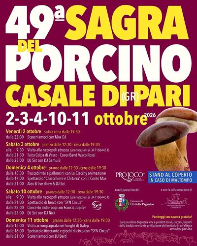 Sagra del Porcino a Casale di Pari 2026