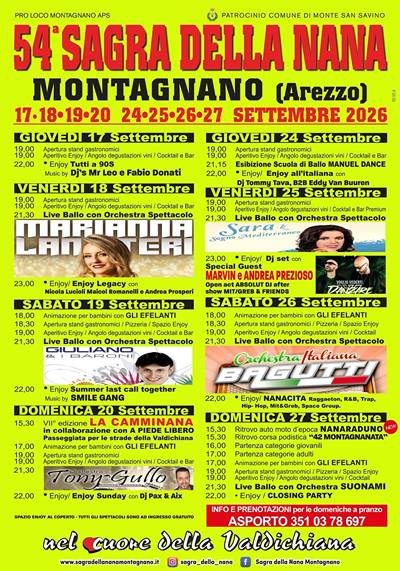 Sagra della Nana a Montagnano 2026 Festa Monte San Savino
