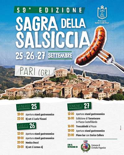 Sagra della Salsiccia a Pari 2026 Civitella Paganico