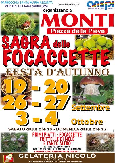 Sagra delle Focaccette a Monti 2026
