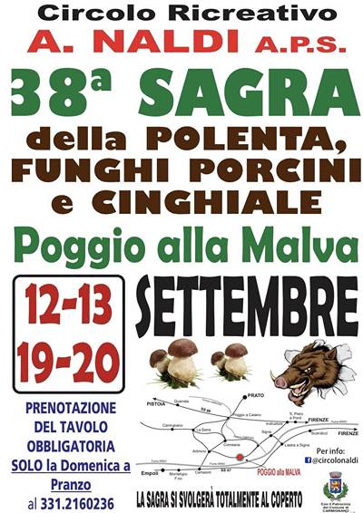 Sagra Polenta Funghi Porcini e Cinghiale a Poggio alla Malva 2026