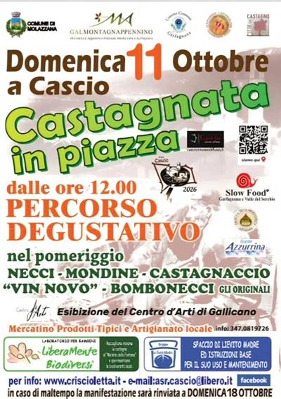 Castagnata in Piazza a Cascio 2026