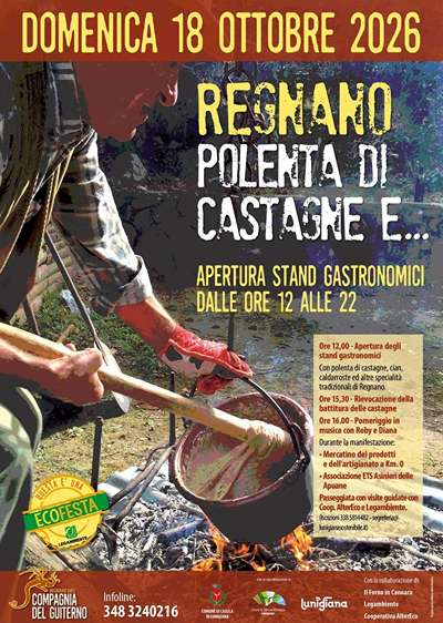Festa a Regnano Polenta di Castagne e Sagra a Casola in Lunigiana