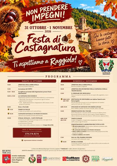 Festa di Castagnatura a Raggiolo in Casentino 2026