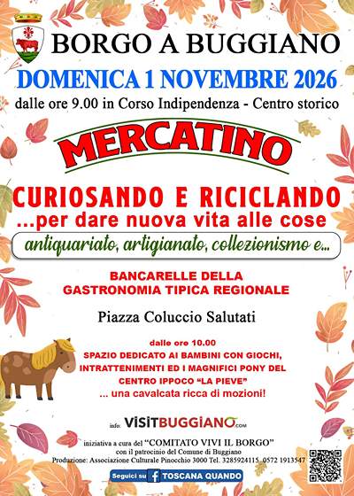 Mercatino a Borgo a Buggiano Curiosando e Riciclando