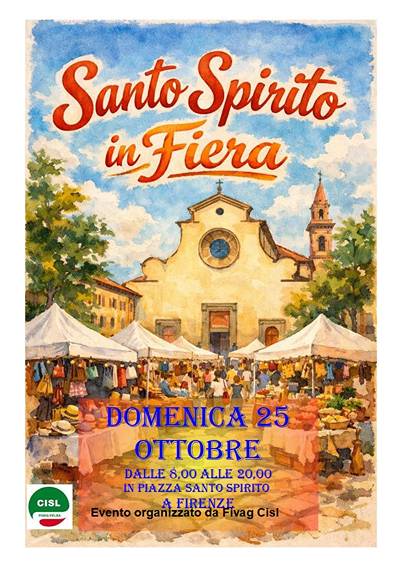 Mercatino a Firenze Santo Spirito in Fiera Ottobre 2026