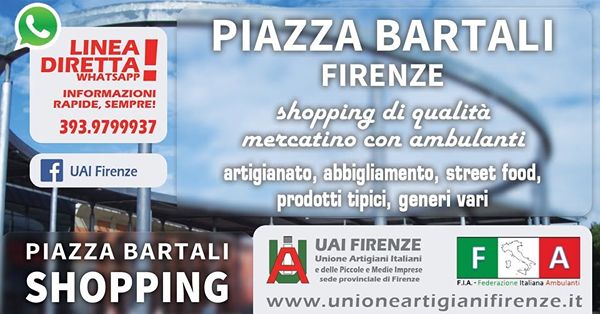 Mercato a Firenze Piazza Bartali Shoppiing Domenica 18 ottobre 2026