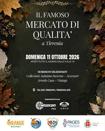 Mercato a Tirrenia Ottobre 2026
