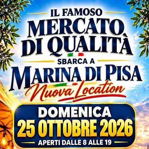 Mercato Marina di Pisa Domenica 25 Ottobre 2026