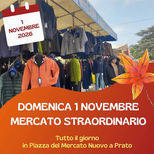 Mercato Straordinario a Prato Novembre 2026