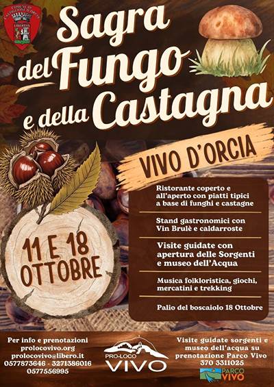 Sagra del Fungo e della Castagna a Vivo d'Orcia 2026