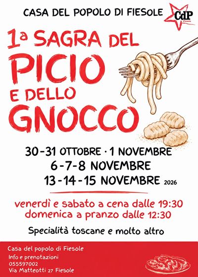 Sagra del Picio e dello Gnocco a Fiesole 2026
