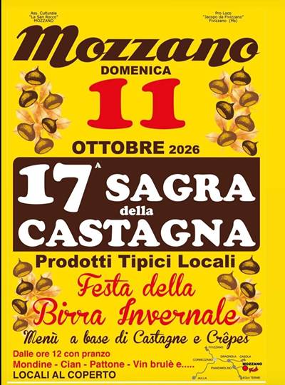 Sagra della Castagna di Mozzano 2026 Fivizzano