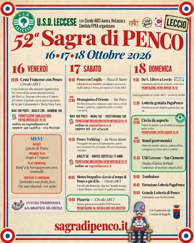 Sagra di Penco a Leccio 2026 Reggello