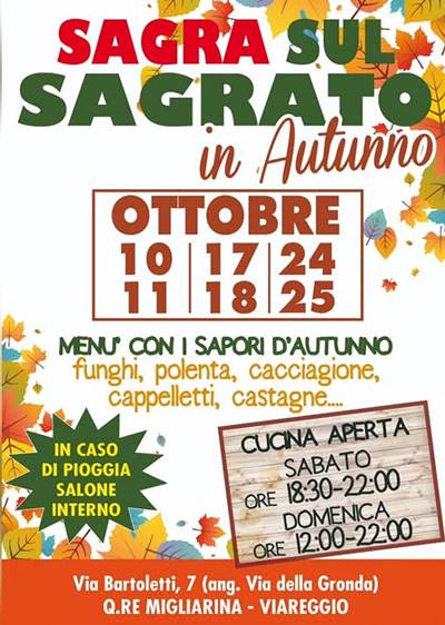 Sagra sul Sagrato a Migliarina Autunno 2026