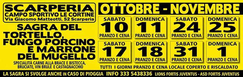 Sagre in Toscana 1 Novembre 2026