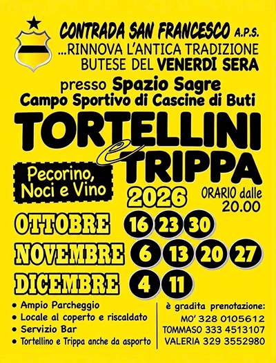 Tortellini e Trippa a Cascine di Buti 2026
